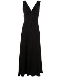 RIXO London Floral Jacquard Midi Dress in Black | Lyst