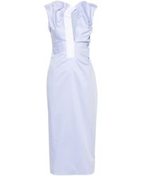 16Arlington - Salmson Gathered Midi Dress - Women's - Cotton/organic Cotton - Lyst