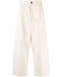 Studio Nicholson - White Acuna Cotton Wide-leg Trousers - Men's - Cotton - Lyst