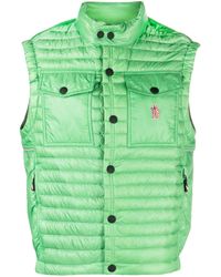3 MONCLER GRENOBLE - Logo-embroidery Buttoned Gilet - Lyst