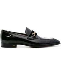 Tom Ford - Bailey Chain-detail Leather Loafers - Men's - Calf Leather/brass - Lyst