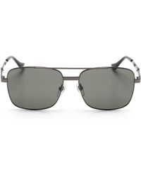 Gucci - Web Stripe Square-frame Sunglasses - Lyst