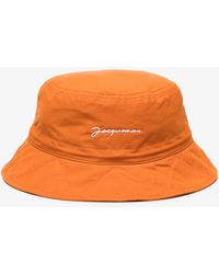 Jacquemus Le Bob Picchu Cotton-blend Bucket Hat - Orange