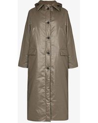 Kassl Editions Belted Maxi Puffer Coat - Green