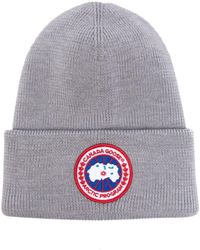 Canada Goose - Logo-patch Ribbed-knit Beanie - Lyst