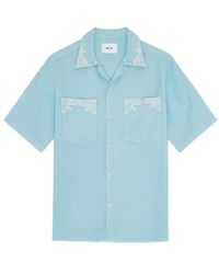 NN07 - Embroidered-Pocket Short-Sleeve Shirt - Lyst