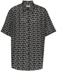 Burberry - Black B-print Silk Shirt - Lyst