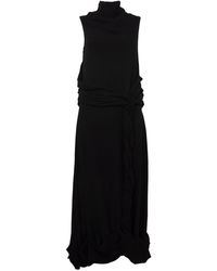 JW Anderson - Twisted Sheer Draped Open-Back Dress - Lyst