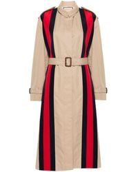 Gucci - Web Detail Cotton Trench Coat - Lyst