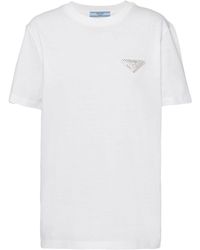 Prada - Triangle T-shirt - Lyst