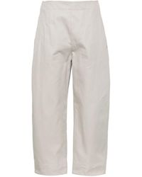 Bottega Veneta - Wide-leg Cotton Trousers - Women's - Cotton - Lyst
