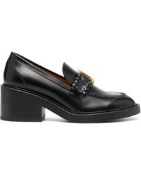 Chloé - Leather Marcie Loafers 25 - Lyst
