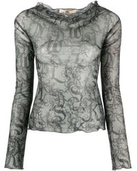 KNWLS - Halcyon Gothic Lace Print Top - Lyst