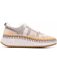 Chloé - Neutral Nama Recycled Mesh Sneakers - Lyst
