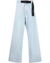 Moncler Genius - 1 Moncler Jw Anderson Belted Wide-leg Jeans - Lyst