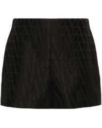 Valentino Garavani - Toile Iconographe Jacquard Shorts - Women's - Virgin Wool/silk - Lyst