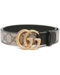 Gucci - Black gg Marmont Leather Belt - Lyst