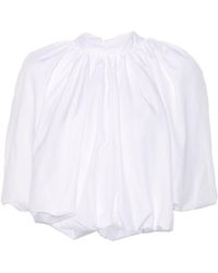 Simone Rocha - Bow-Embellished Balloon-Sleeves Top - Lyst