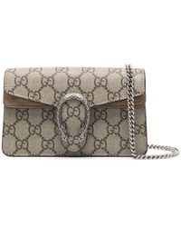 Gucci - Beige Dionysus gg Supreme Super Mini Leather Shoulder Bag - Lyst