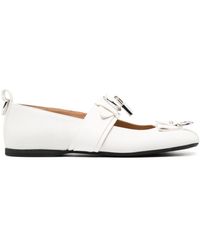 JW Anderson - Padlock-detail Ballerina Shoes - Women's - Calf Leather/rubber/leather - Lyst