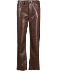 Agolde - Sloane Stretch-leather Trousers - Lyst