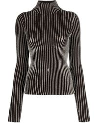 Jean Paul Gaultier - Metallic-striped Wool-blend Jumper - Lyst