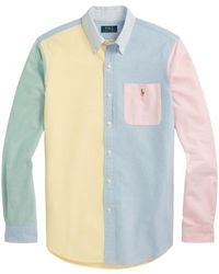 Polo Ralph Lauren - Oxford Colour-block Cotton Shirt - Lyst