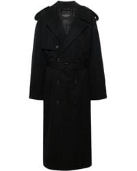 Balenciaga - Long-length Cotton Trench Coat - Lyst