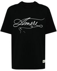 Amiri - Stitch-print Cotton T-shirt - Lyst