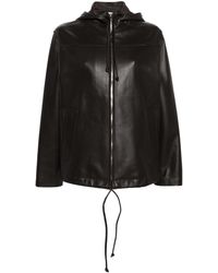 Bottega Veneta - Hooded Leather Jacket - Women's - Cotton/lambskin - Lyst