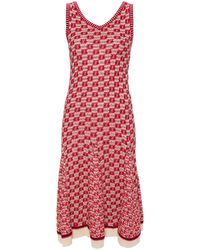 Wales Bonner - Soar Godet Midi Dress - Women's - Cotton - Lyst