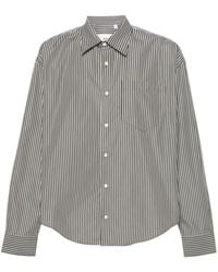 Ami Paris - Black Ami De Coeur Striped Cotton Shirt - Unisex - Cotton - Lyst