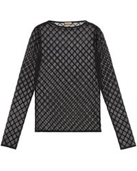 Gucci - gg Star Tulle Top - Women's - Cotton/polyamide/polyester/spandex/elastane - Lyst