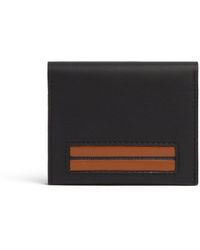 Zegna Foldable Leather Cardholder - Black