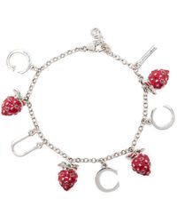 Gucci - Strawberry Charm Link Bracelet - Lyst