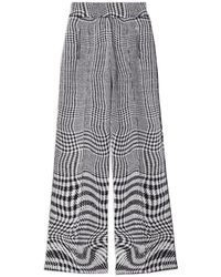 Burberry - Warped Houndstooth Jacquard Trousers - Lyst
