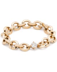 Lizzie Mandler - 18k Gold Micro Chain Diamond Ring - Lyst
