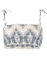 BOTEH - Shirred Bodice Crop Top - Lyst