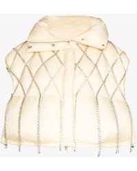 Area X Dingyun Zhang Crystal Quilted Gilet - Natural