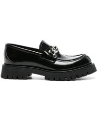 Gucci - Harald Logo-embellished Patent-leather Loafers - Lyst