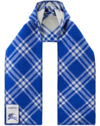 Burberry - Check-pattern Wool Scarf - Lyst