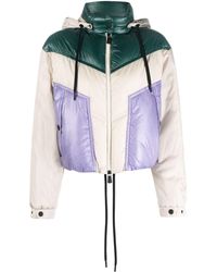 3 MONCLER GRENOBLE - Neutral Ledi Colour Block Padded Jacket - Women's - Feather Down/polyamide/polyester - Lyst