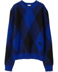 Burberry - Argyle-pattern Wool Sweater - Lyst