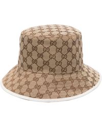 Gucci - Neutral gg Reversible Bucket Hat - Unisex - Cotton/polyester/silk/polyamideviscosecotton - Lyst