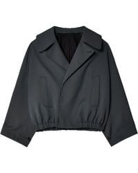 Lemaire - Cropped Trench Cotton Jacket - Lyst