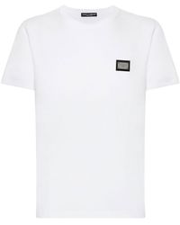 Dolce & Gabbana - Logo-plaque Short-sleeve T-shirt - Lyst