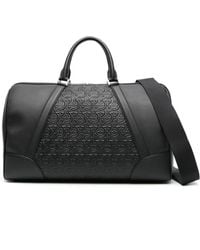 Ferragamo - Gancini-embossed Leather Duffle Bag - Men's - Calfskin/fabric - Lyst