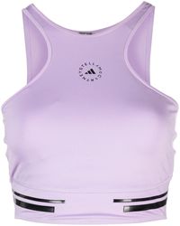 adidas By Stella McCartney - Truepace Running Crop Top - Women's - Recycled Polyamide/spandex/elastane/recycled Polyester - Lyst