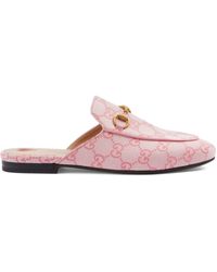 Gucci - Princetown GG Canvas & Leather Slipper - Lyst