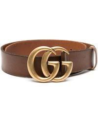 Gucci - Leather Double G Belt - Lyst